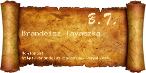 Brandeisz Tavaszka névjegykártya